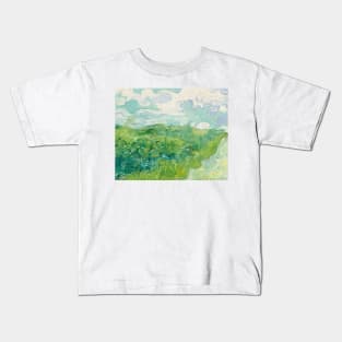 Vincent van Gogh Green Wheat Fields, Auvers 1890 Painting Kids T-Shirt